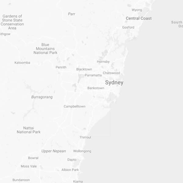 Map of the Sydney spray booth maintenance service area